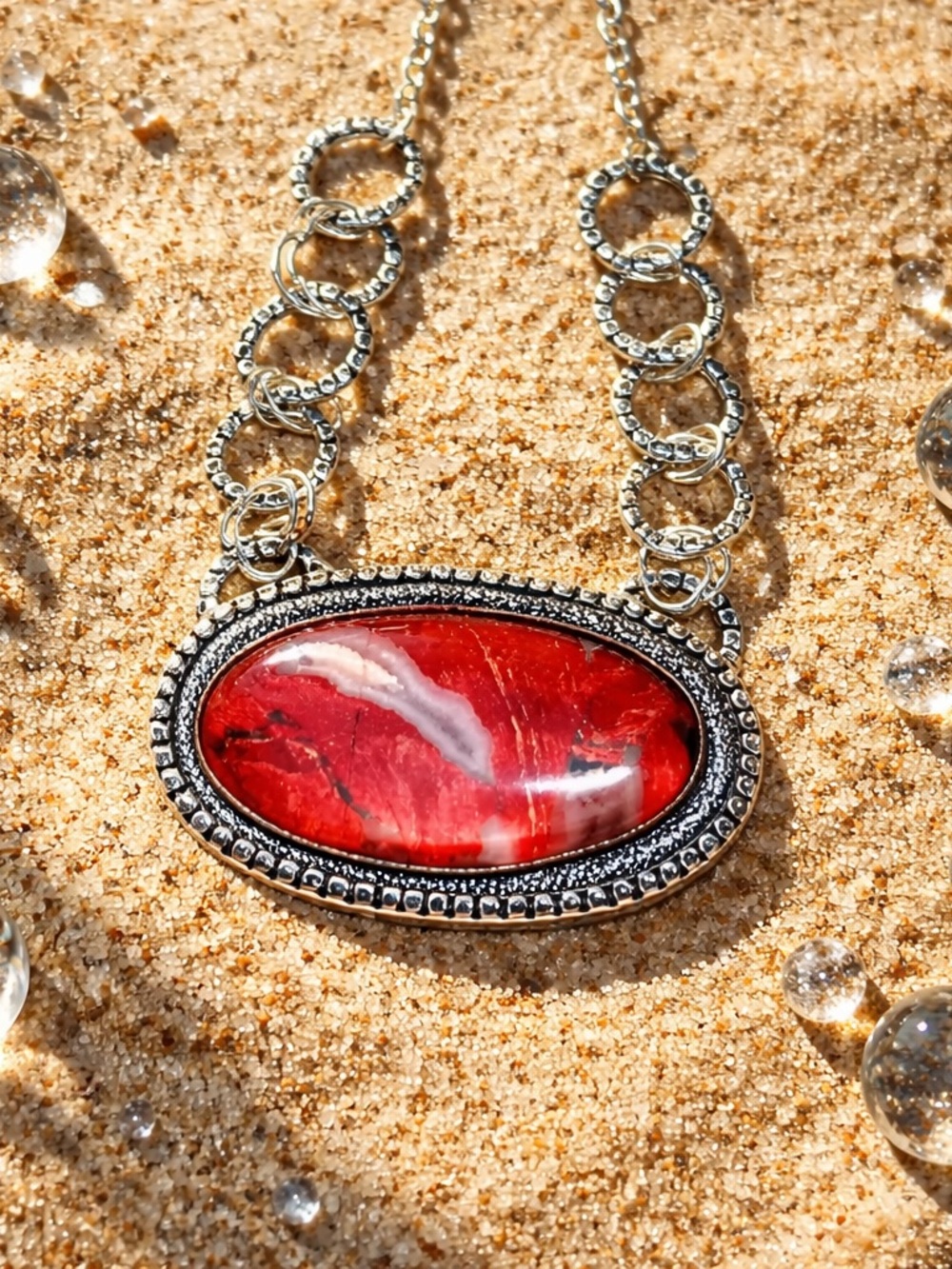Red Brecciated Jasper Necklace